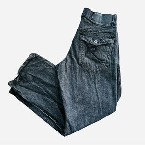 Vintage Rocawear Jeans Black Baggy Denim Flap Pocket Mens 34x30 Y2k 90s DBL RR
